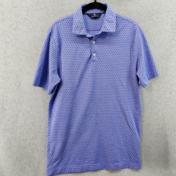 Hart Schaffner Marx Purple Geometric Polo Golf Shirt‎ Men's M - Picture 1 of 5